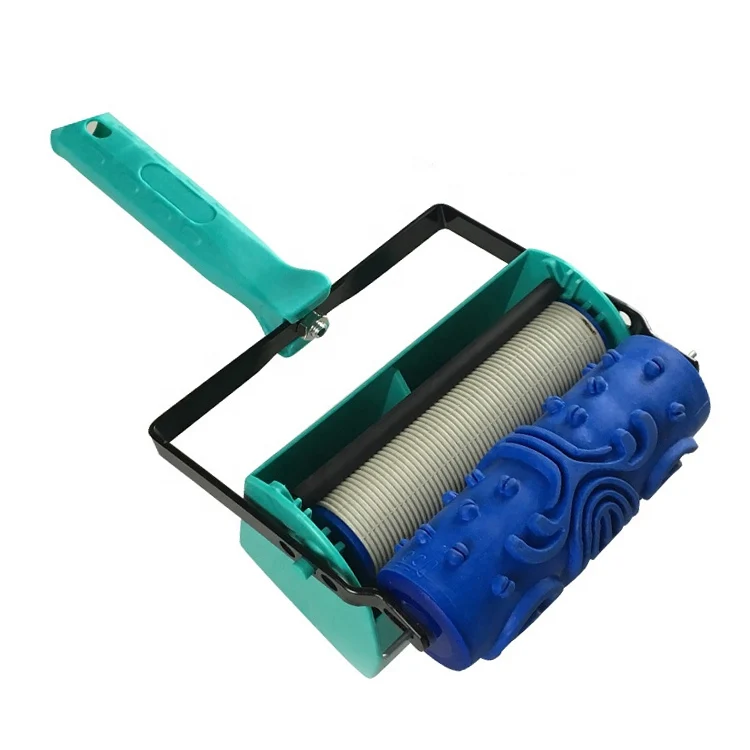 Factory Price Newest wall painting coating oil 7 inch decorative rubber rodillos design patterned texture roller
