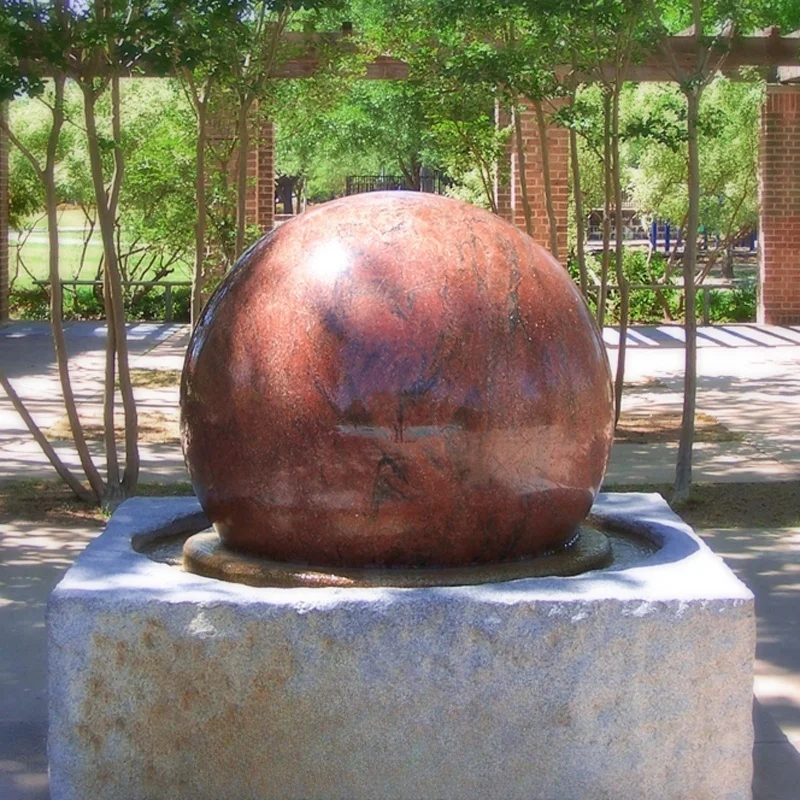Manufacture Hot Sale Marble Fengshui Fountain  Stone Water Feature Rotating Ball Sculpture Statue