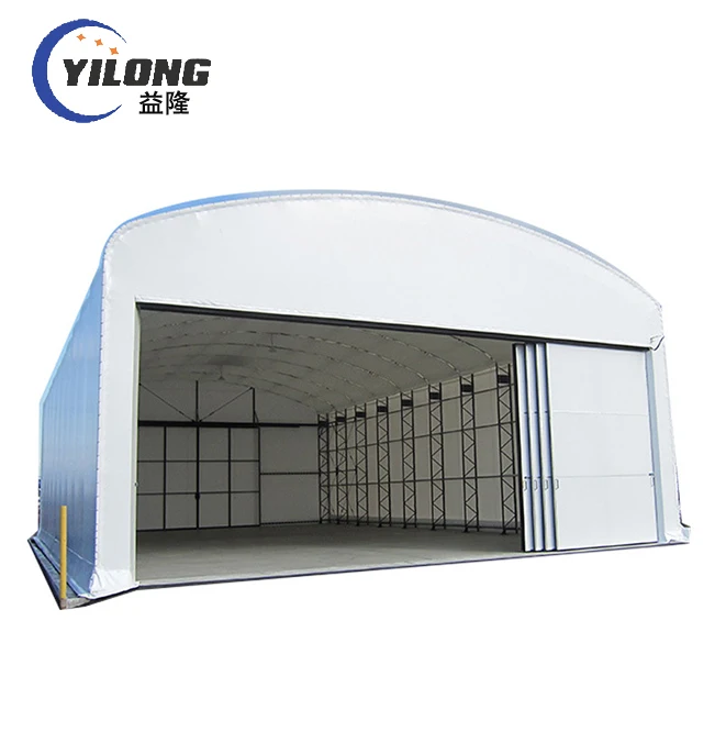 Easy installation canvas roof steel structure retractable tunnel tents