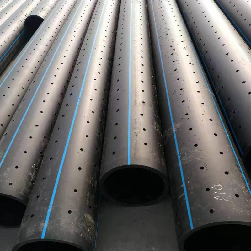 Высокое качество 2-Дюймовая полиэтиленовая труба Pe 100 Hdpe перфорированная дренажная