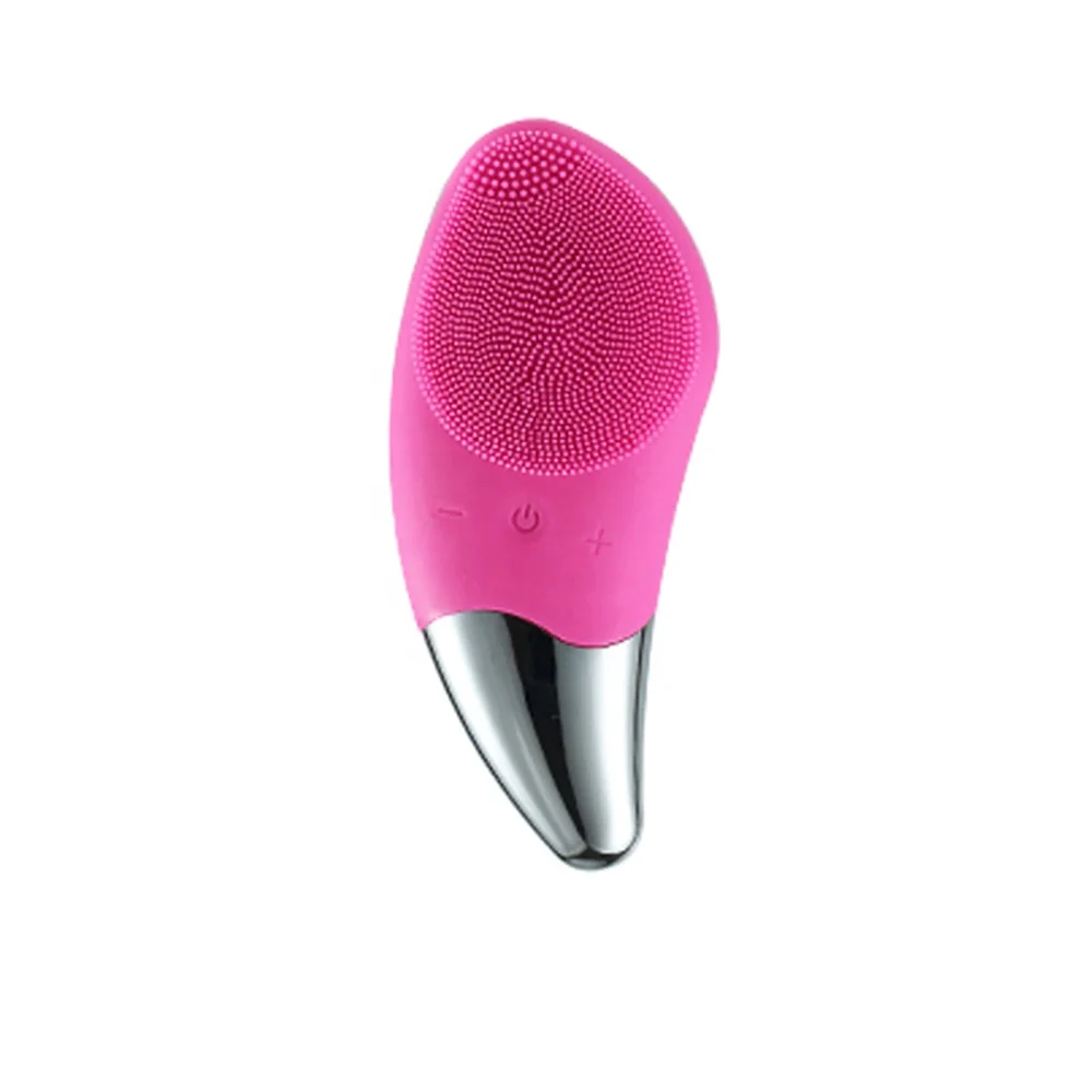 Waterproof Portable Electric Cleanser Rechargeable Sonic Silicone Face Brush Facial Cleansing Brush Pink Red Green Brush USB