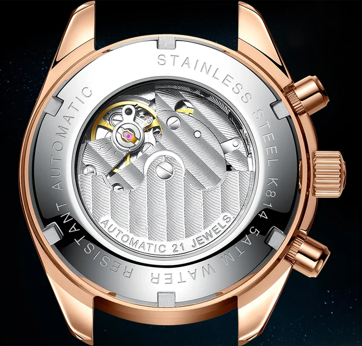 Custom stainless steel diamond case complete calendar Miyota movement lady waterproof mechanical watch