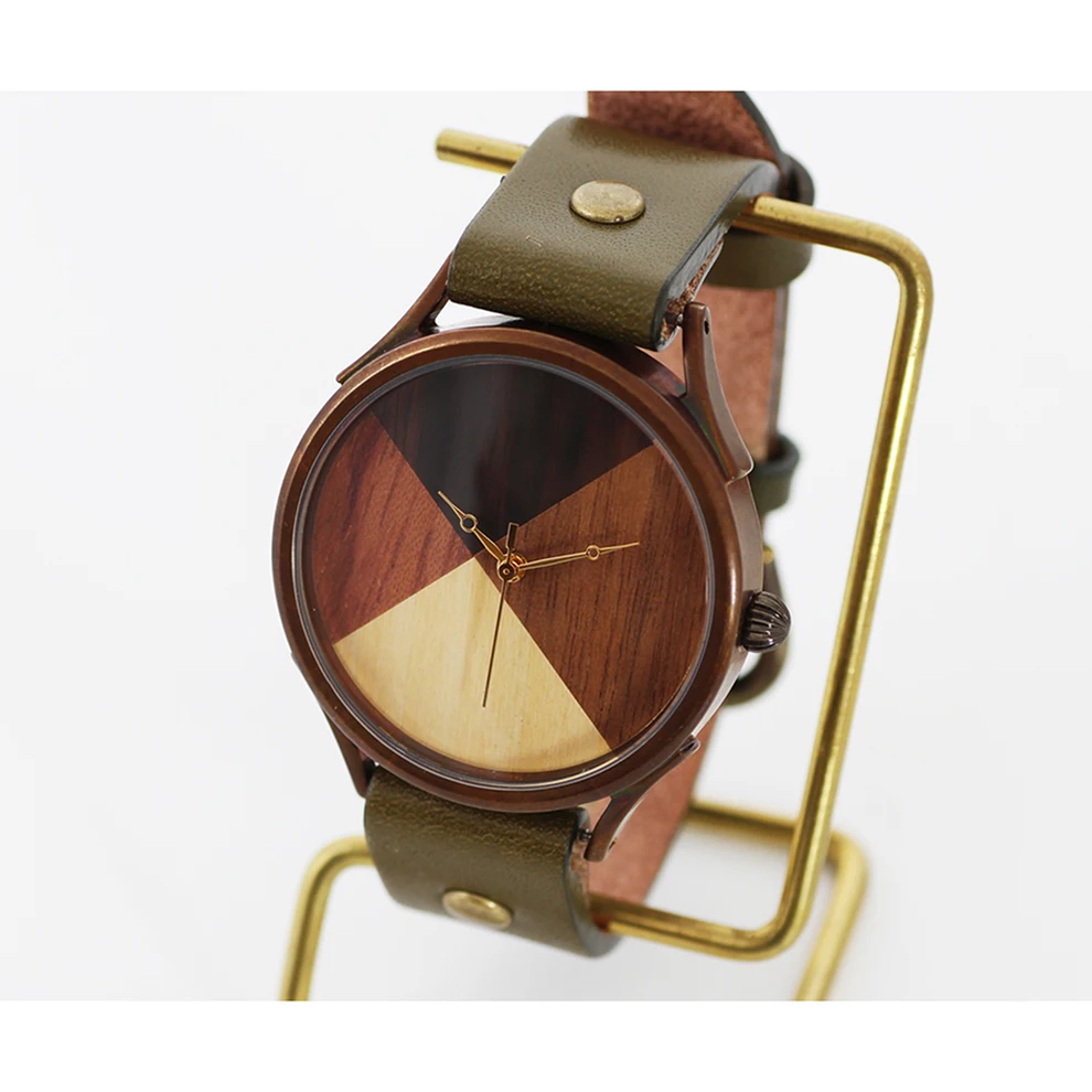 
Natural wood no waterproof women Japan custom dial hand watch for girl 