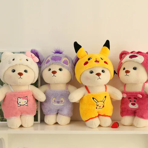 New costume bear plush doll pillow doll machine