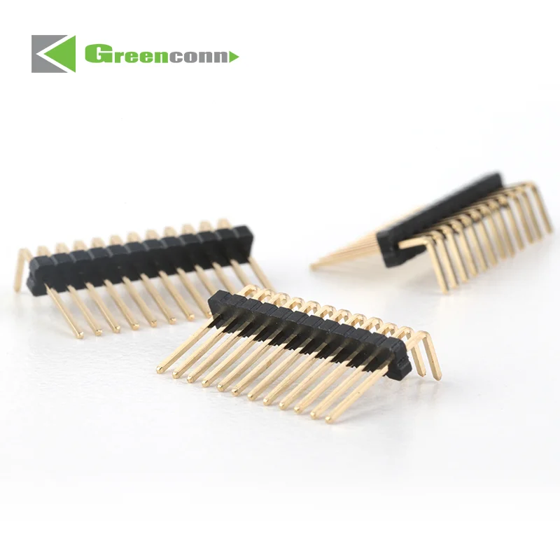 Greenconn 1.27mm Pitch SMD or Straight Environmentally Friendly and Gold-plated Pin Header Connector