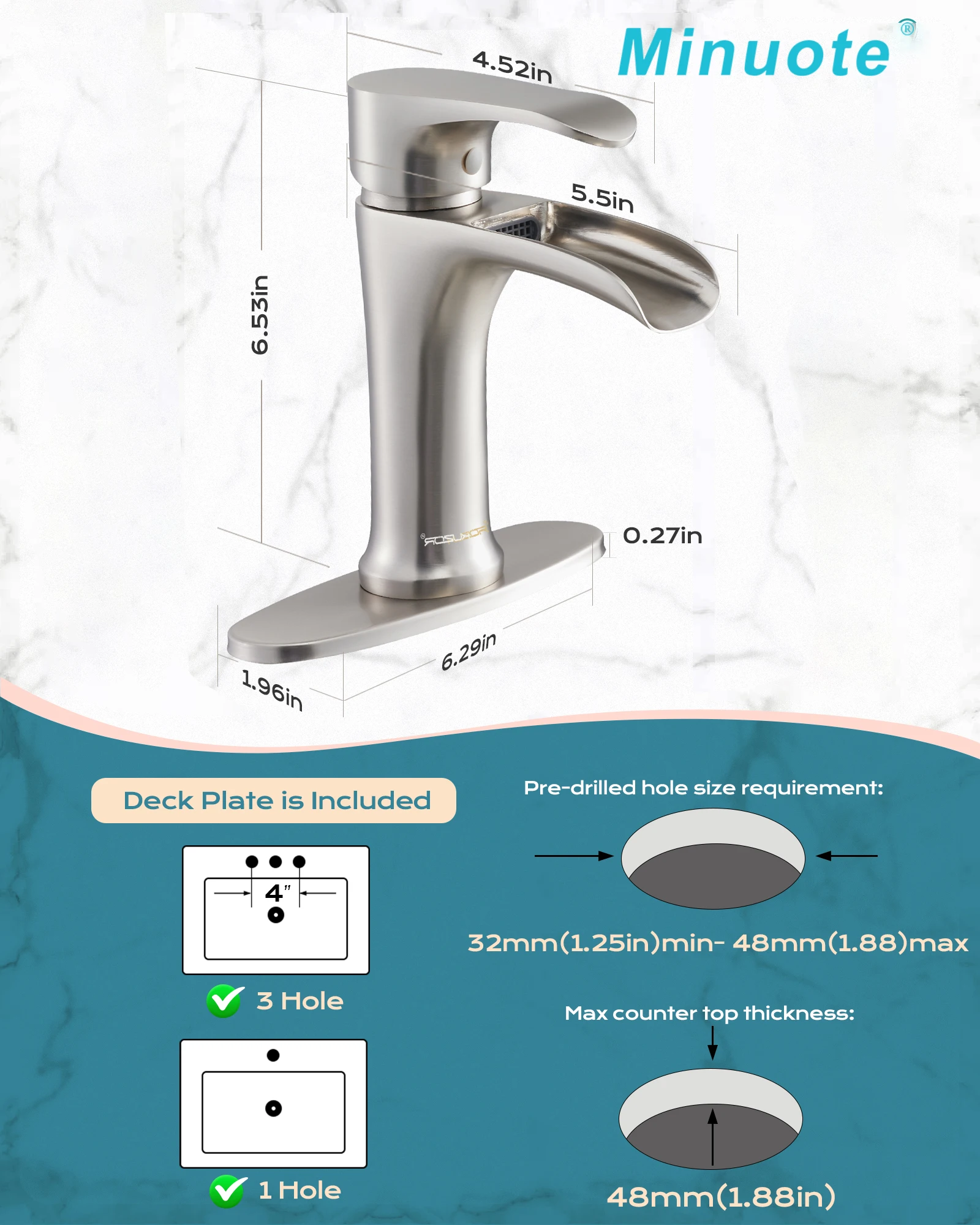 Waterfall bathroom faucet black single handle basin faucet brass black faucet with pop up drain