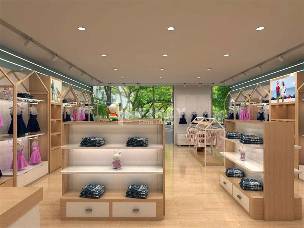 Wholesale Clothing Display Racks Children Clothing Store Display Furniture Display Cabinet