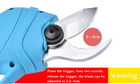 2023 Hot Sale Garden Tool Handhleld Adjunstable Blue Electric Tree Pruner