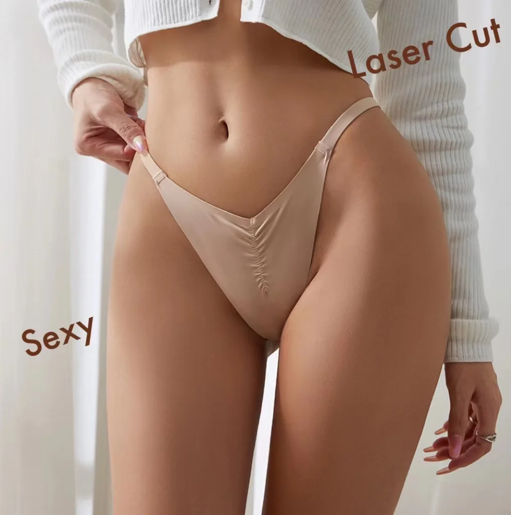 New Design Women Ice Silk Panties Thong