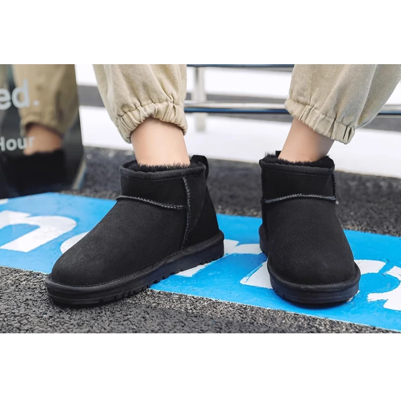 Accept Custom Winter Artificial Wool Thermal Adults Soft Waterproof Short Snow Boots For Women