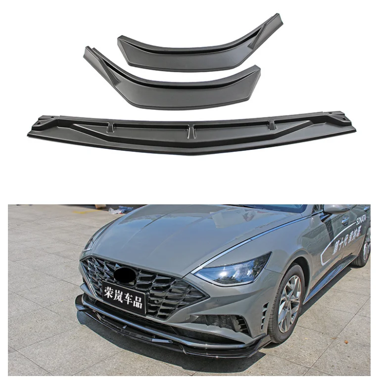 Automotive Parts 3PCS Style Front Lip For Hyundai SONATA Front Bumper Lip Splitter 2020-2022