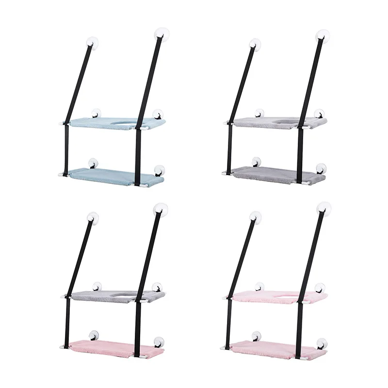 Double Layer Pet Hanging Beds Bearing Cat Sunny Window Seat Mount Pet Cat Hammock Cat Bed Shelf Seat Beds