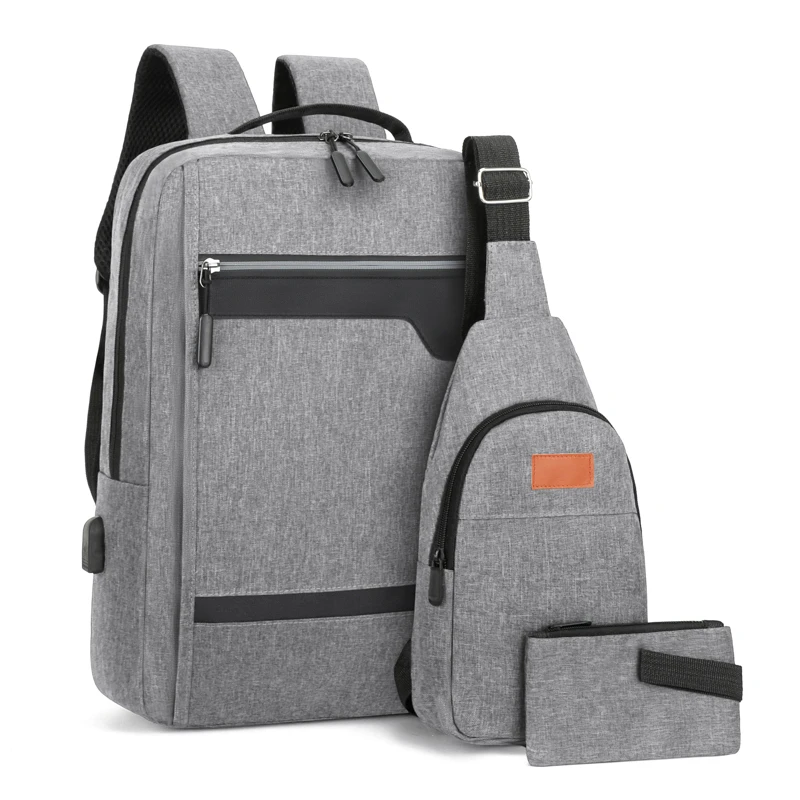 High quality stylish Oxford waterproof outdoor business USB charging port Student backpack Computer backpack