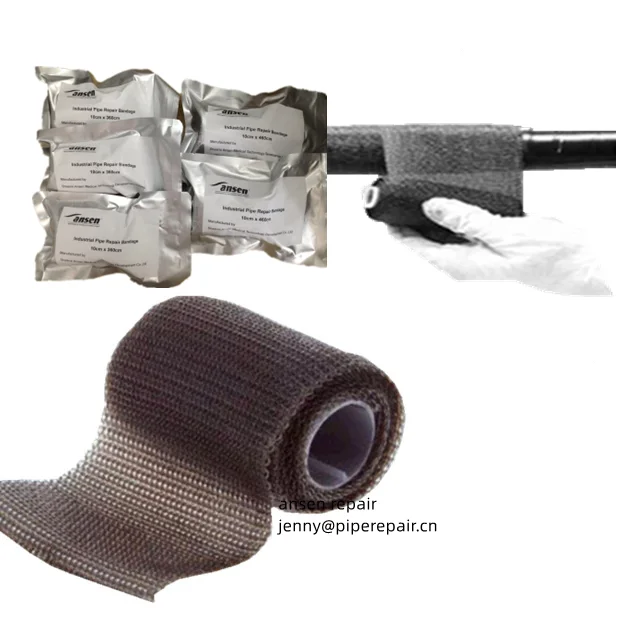 Anti-Corrosion Pipe Wrapping Fast Curing Repair Bandage water activated fiberglass tape