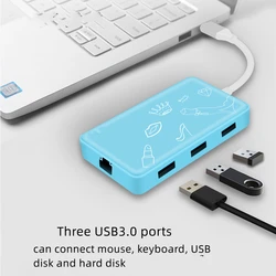 Кабель с разъемом Usb типа C концентратор многопортовый док-станция с Usb3.0 Rj45 разъемом спецификации Usb Type-c Pd зарядки адаптер док-станция для ноутбука usb-концентраторы