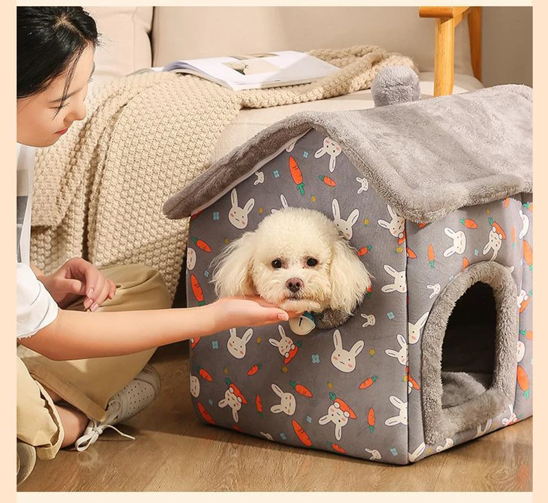 Dog house with foam winner warm cat nest pet products