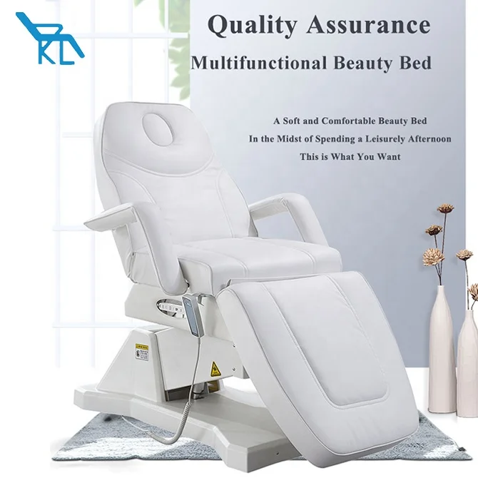 beauty salon furniture podiatry dermatology chair electric facial bed with 3 motors