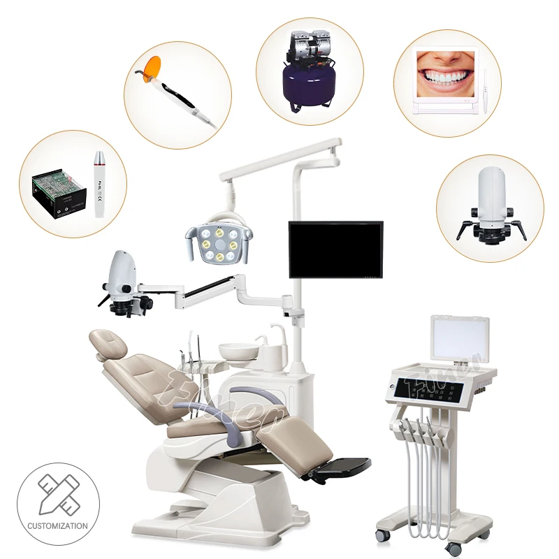 curing light microscope camera endoscope air compressor full set dental chair