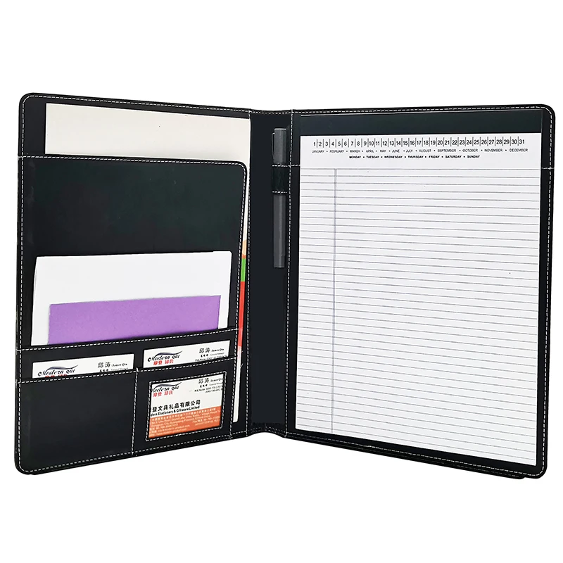 Modernqiu бизнес-офис A4 папка для документов из искусственной кожи элегантная презентационная кожаная футляр хранения