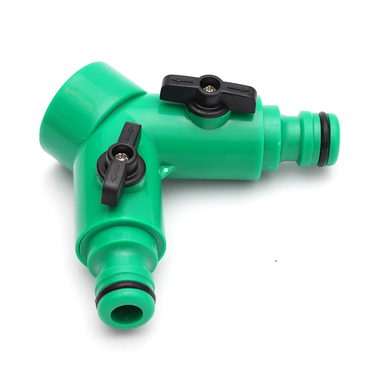 2 Way Durable Garden Tool Y Shape Plastic Double Individual Pipe Connector Tap Adaptor For Garden Hose