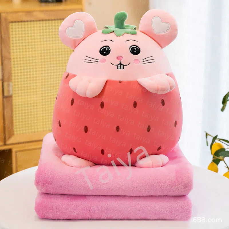 Hot selling Soft Stuffed bunny 2 In 1 Pillow with Blanket Inside Kawaii kids Plush Toys for Children