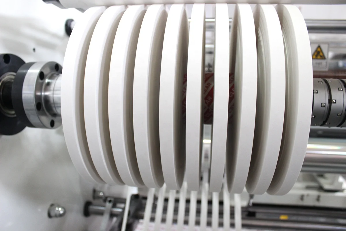 Automatic  Paper jumbo rolls slitting and rewinding machine