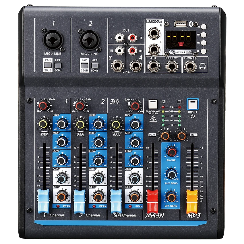 Cheap Price Sound Mixer Updated F7 Series Audio Mixer Console With Usb Mini Dj Mixer