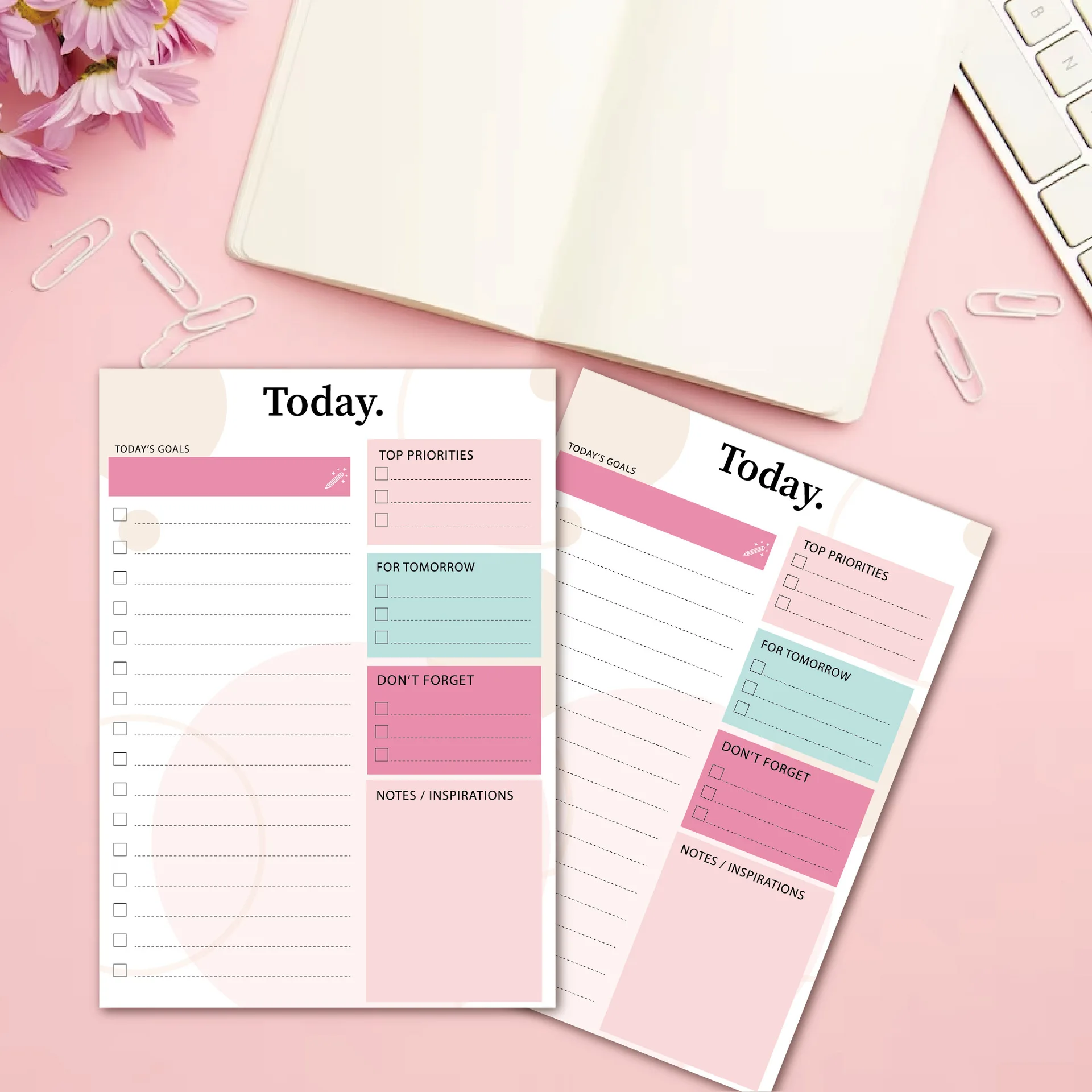 Hot Selling Daily Planner Notes Book 60 Sheets Tear Self-discipline Management Office Schedule Today Goals Notepads Memo Pads