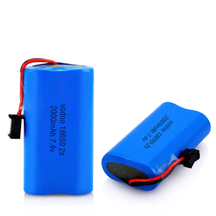 Vodno 18650 2S1P 2000mah 7.4V Rechargeable Li-ion battery pack
