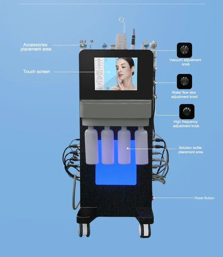 14 in 1 Beauty hidraFacial Care Hydra dermabrasion hydrofaci multifunction aqua facial cleaning hydro microdermabrasion machine
