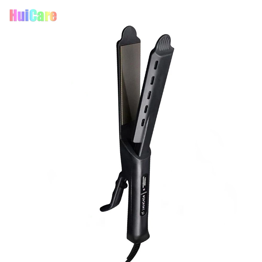 Wholesale Professional Hair Straightener Titanium Flat 2 in 1 Irons Wide Plate Electric Hair Straightener