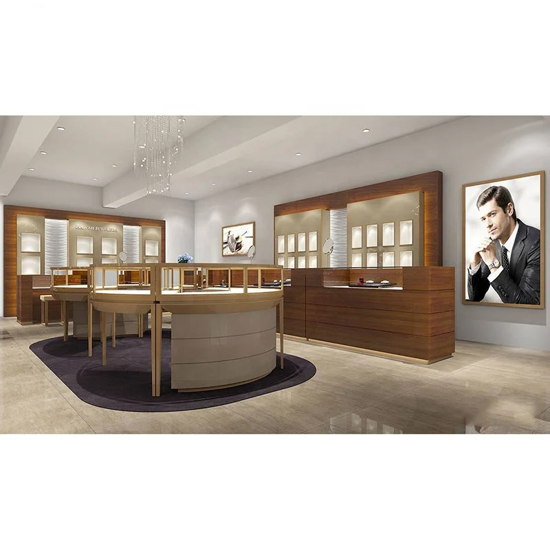 Factory Luxury Wholesale Lockable Jewelry Cabinet Jewelry Display Cabinet Customization Display Showcase for Jewellery Shop