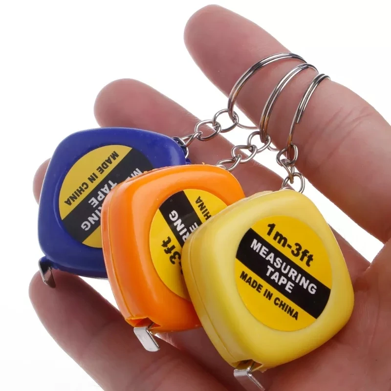 Small tape measure 1m tape measure portable mini key chain pendant small gift gift metric inch tape measure