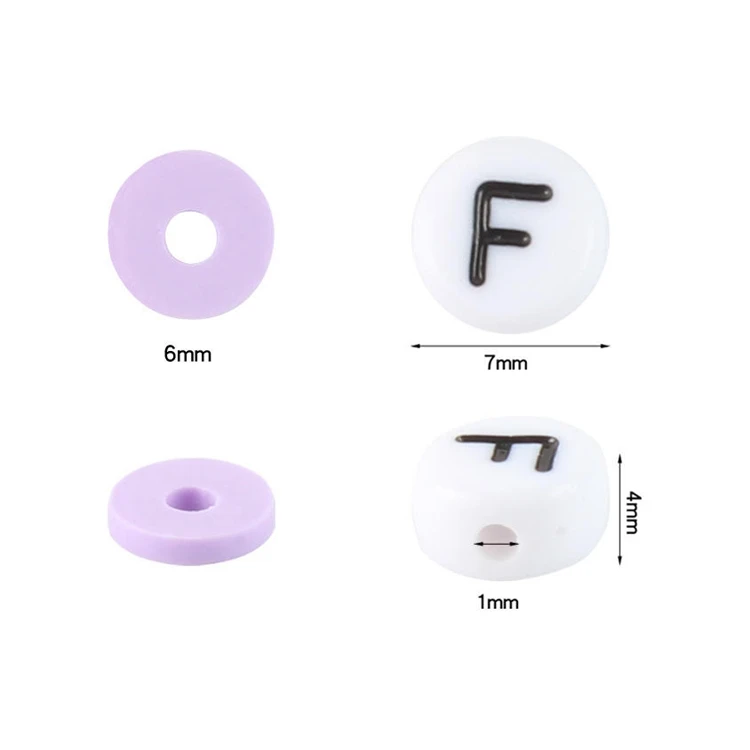 Customized round flat polymer clay beads bracelet making kit polymer clay beads for jewelry making