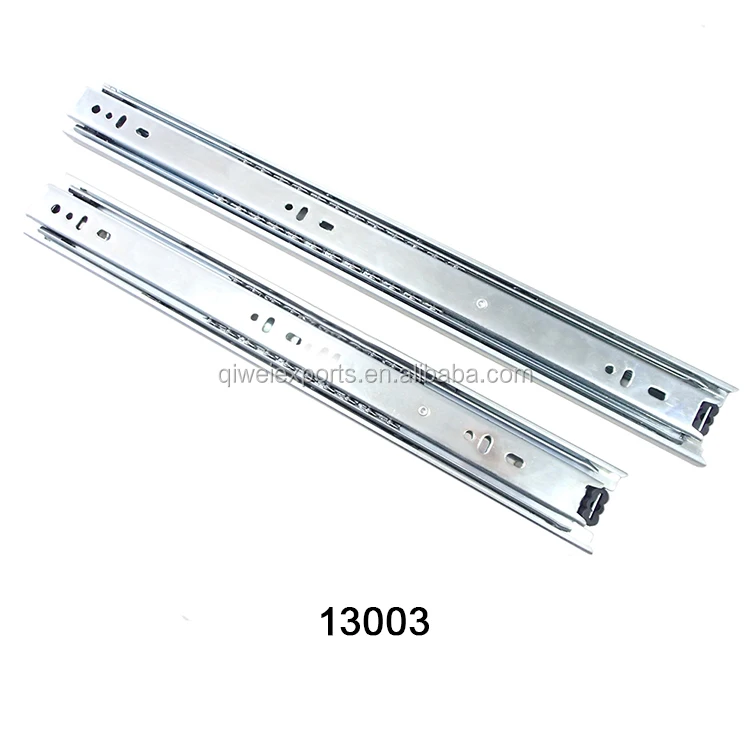 Prompt goods 400mm & 500mm 3 fold Full extension Kitchen cabinet drawer slide rails 13003