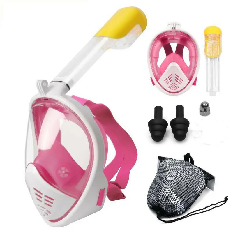 High Quality Full Face Swimming Dry Diving Equipment Snorkel Scuba Anti-Fog Glass Mask