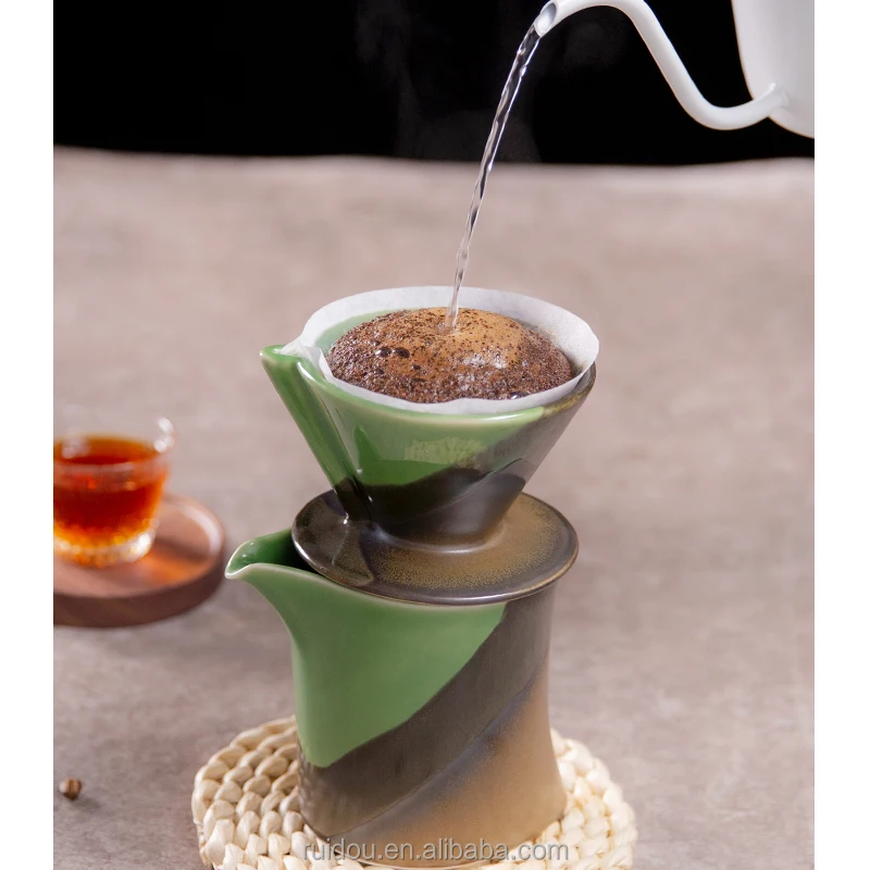 Custom multicolor embossed porcelain Factory direct Ceramic Filter Dripper Drip Coffee ceramic v60 coffee dripper