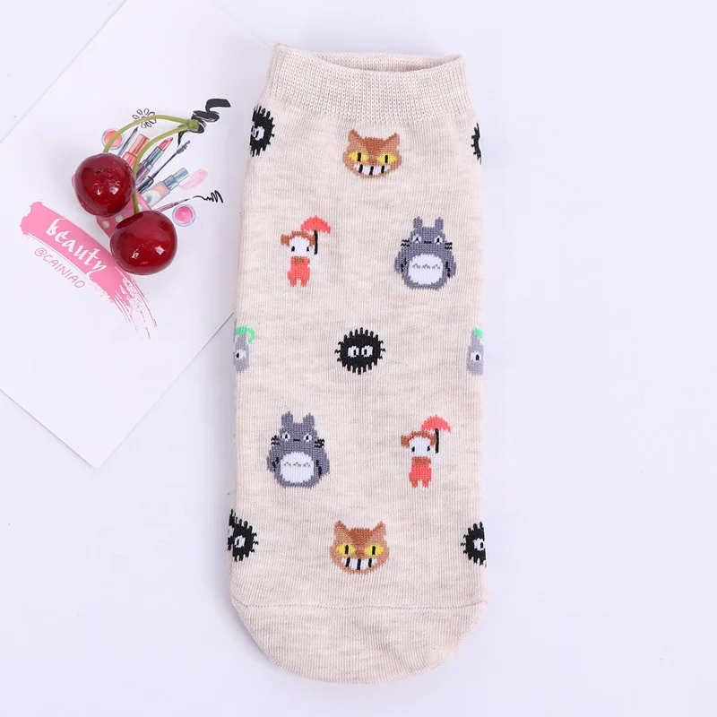  Тонкие дышащие удобные носки-лодочки Totoro для девушек и