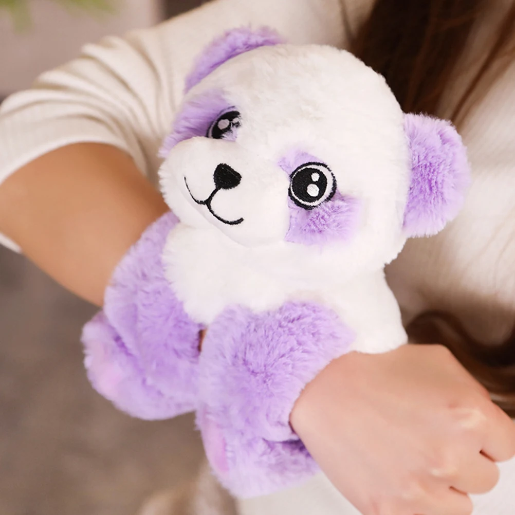 Cute Cartoon cat Plush Animal Bracelet Soft Baby Toy Doll Children Bracelet Ring Doll Filled dog monkey plush snap bracelet toys