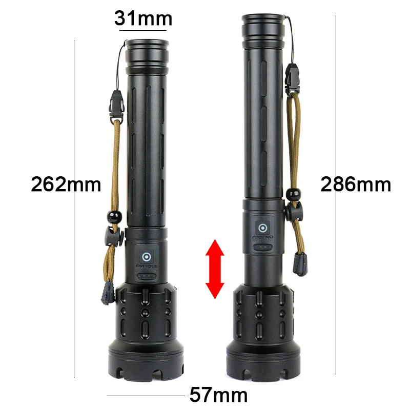 
XHP70 Flashlight Hunting Led Tactical Flashlights 5000 Lumen Rechargeable lampe de poche USB Power Bank Torch Light 