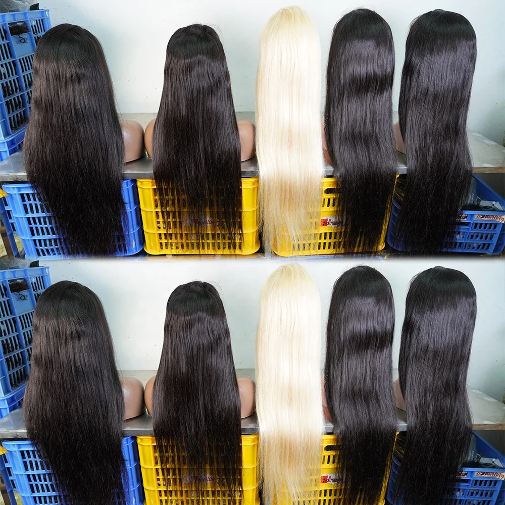Peruk Full Perruque Indienne Naturelle Avec Lace Frontale,Perruque Bresilienne Humaine Lace Frontal Closure 360 Wig