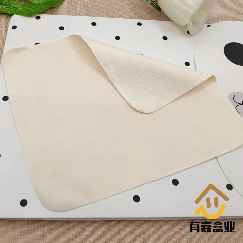 Soft Personalized Custom Embossed Logo Suede Microfiber Jewelry Cloth With Card
