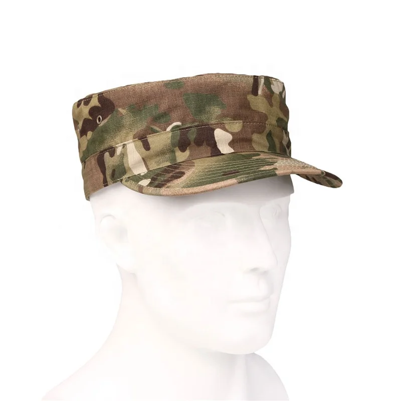 Breathable Cadet Army Basic Everyday Military Style Washed Cotton Vintage Flat Top Hat Fatigue Hats Military Hat