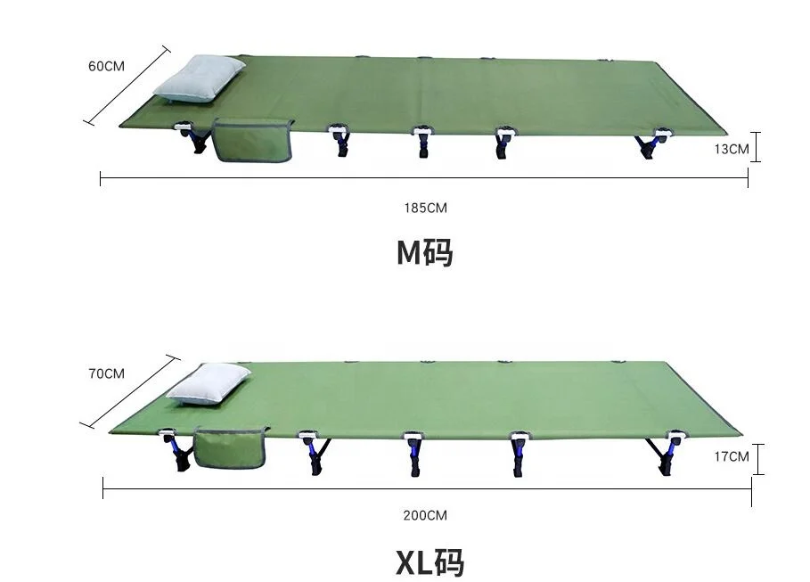Adjustable ightest military army cot ultralight compact travel aluminum folding bed for camping