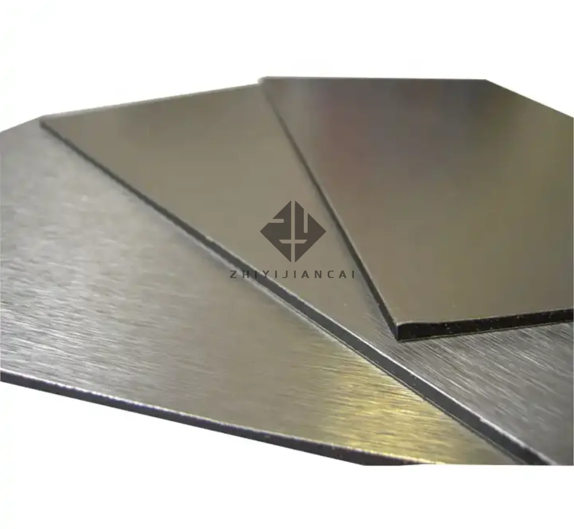 Colorful corrosion resistant brushed aluminum composite panel curtain wall facade is easy to install