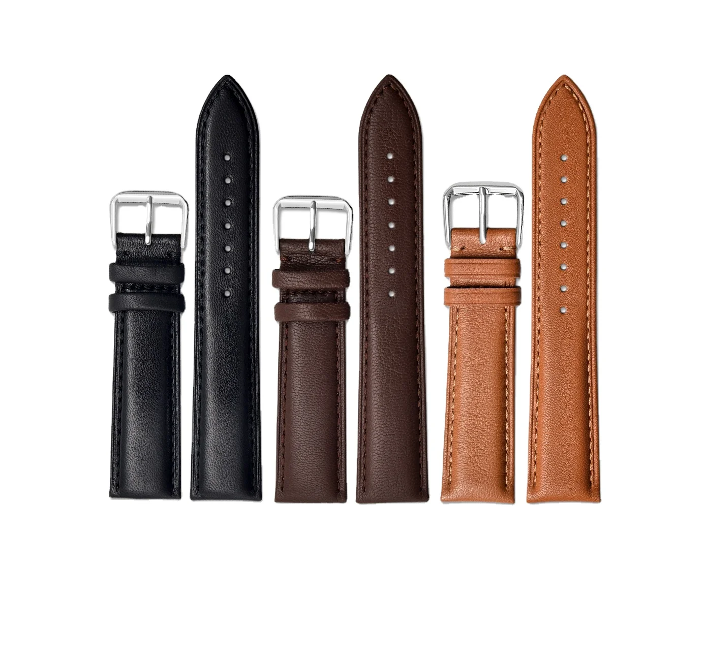 Genuine Leather  Italian leather straps  Italian Nappa leather  bands high quality plain wristband