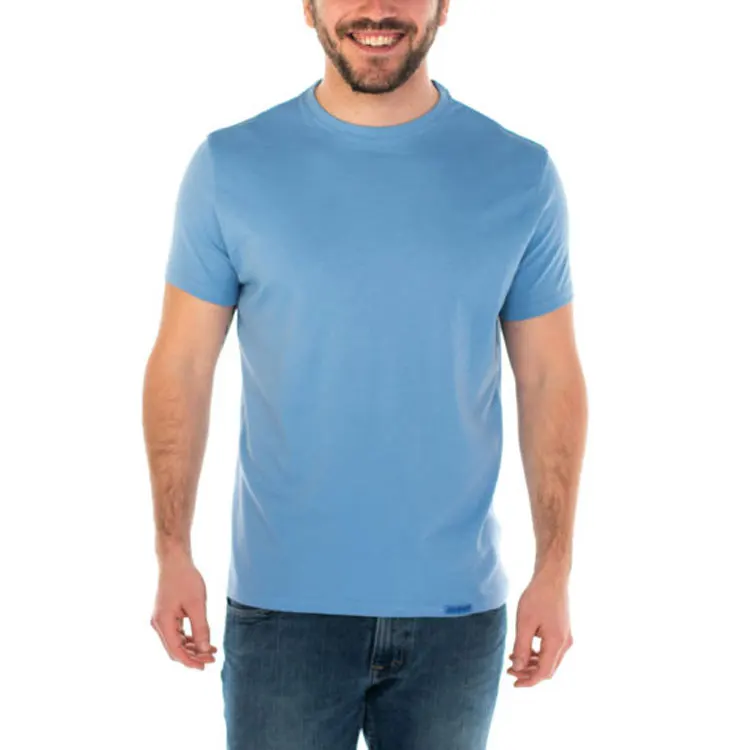 
Short Sleeve Plain Pima Cotton Mens Thick T Shirt 