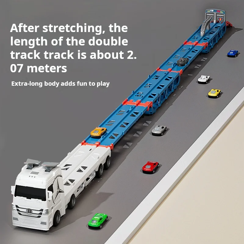 Trending products Multi Ejection big Track Transporter Toy Alloy Car Catapult Deformation Folding Truck juguetes para los ninos