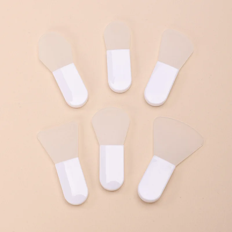 Portable Mini Silicone Facial Beauty Tool Fingertip Mic Brush with Short Handle for Lip Makeup Clay Coating Cosmetic Brush