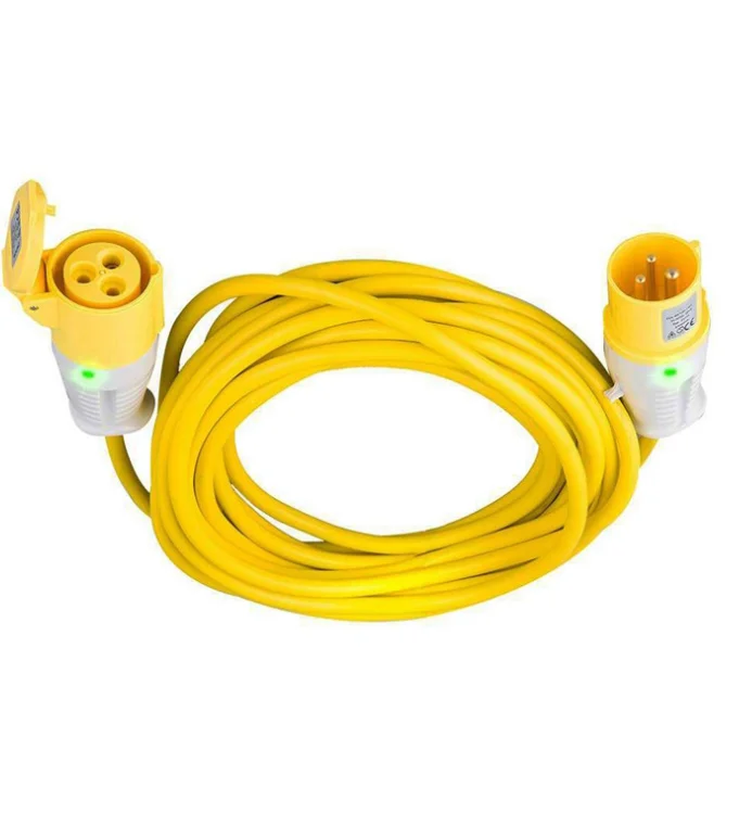 EU heavy duty flexible rubber PVC cable with industrial plugs CE VDE  certified extension cable with outdoor plugs